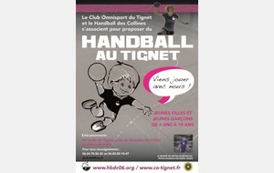 Nouveau : le HBDC propose du handball au Tignet !!