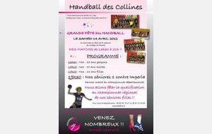 Fête du handball aux Collines ce samedi !!!
