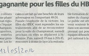 Article Nice-Matin du 12/05/2012
