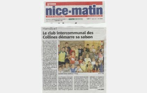 Article Nice-Matin du 22/09/2009