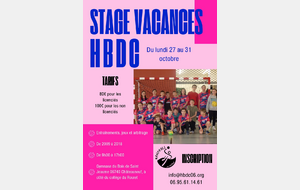 Stage des jeunes - VACANCES D'AUTOMNE