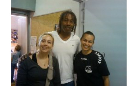 Marmotte et Marie au côté de Jackson Richardson !!