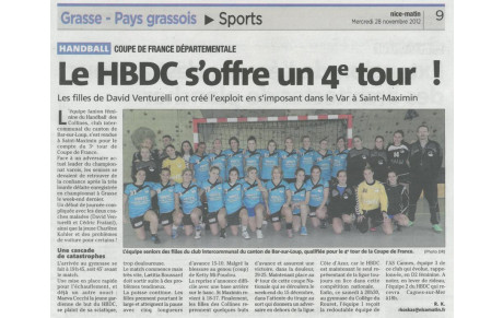 Les séniores du HBDC qualifiées pour le 4ème tour de Coupe de France !