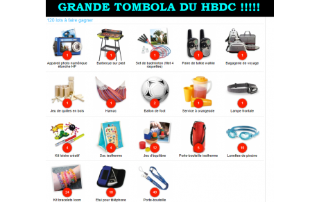 GRANDE TOMBOLA DU HBDC !!